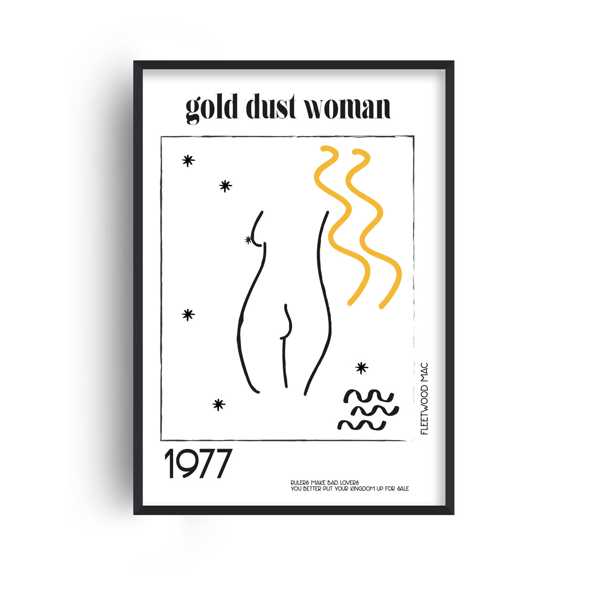 Gold Dust Woman Lyrics Print Music Print A5 A4 A3 -  Israel