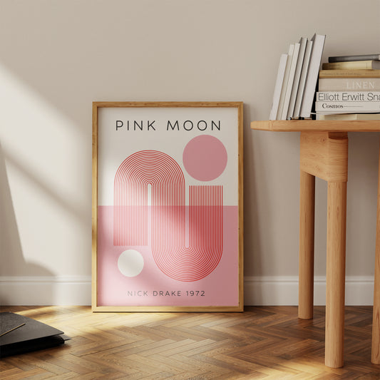 Pink Moon Music Inspired Giclée Art Print