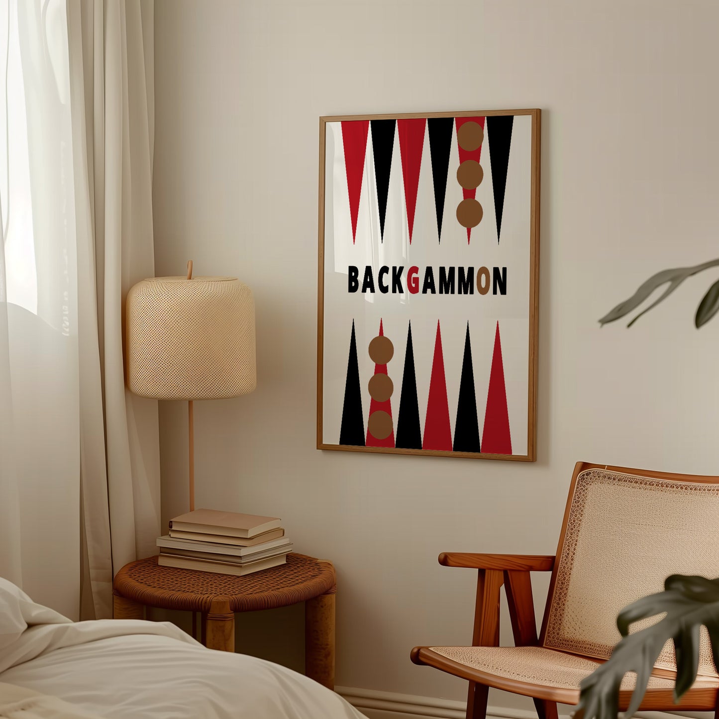 Backgammon Retro Game Giclée Art Print