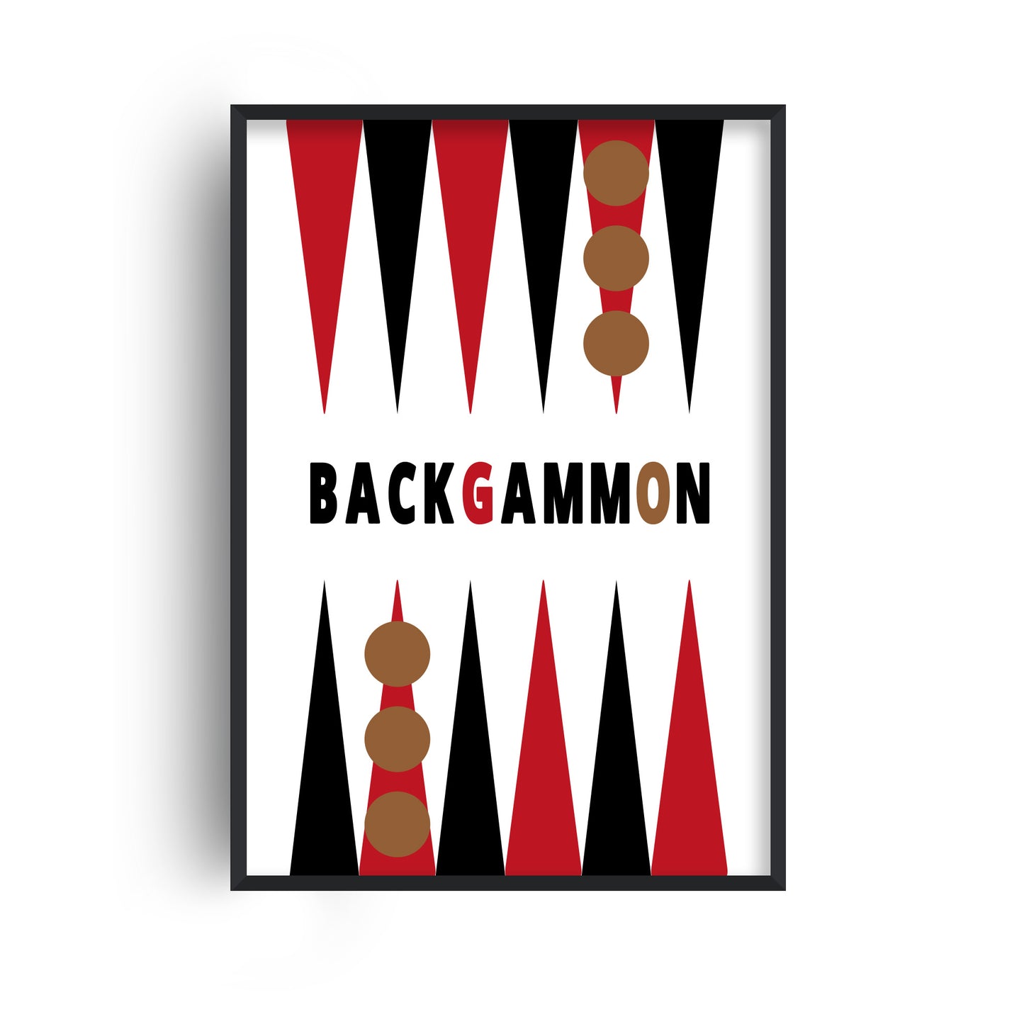 Backgammon Retro Game Giclée Art Print