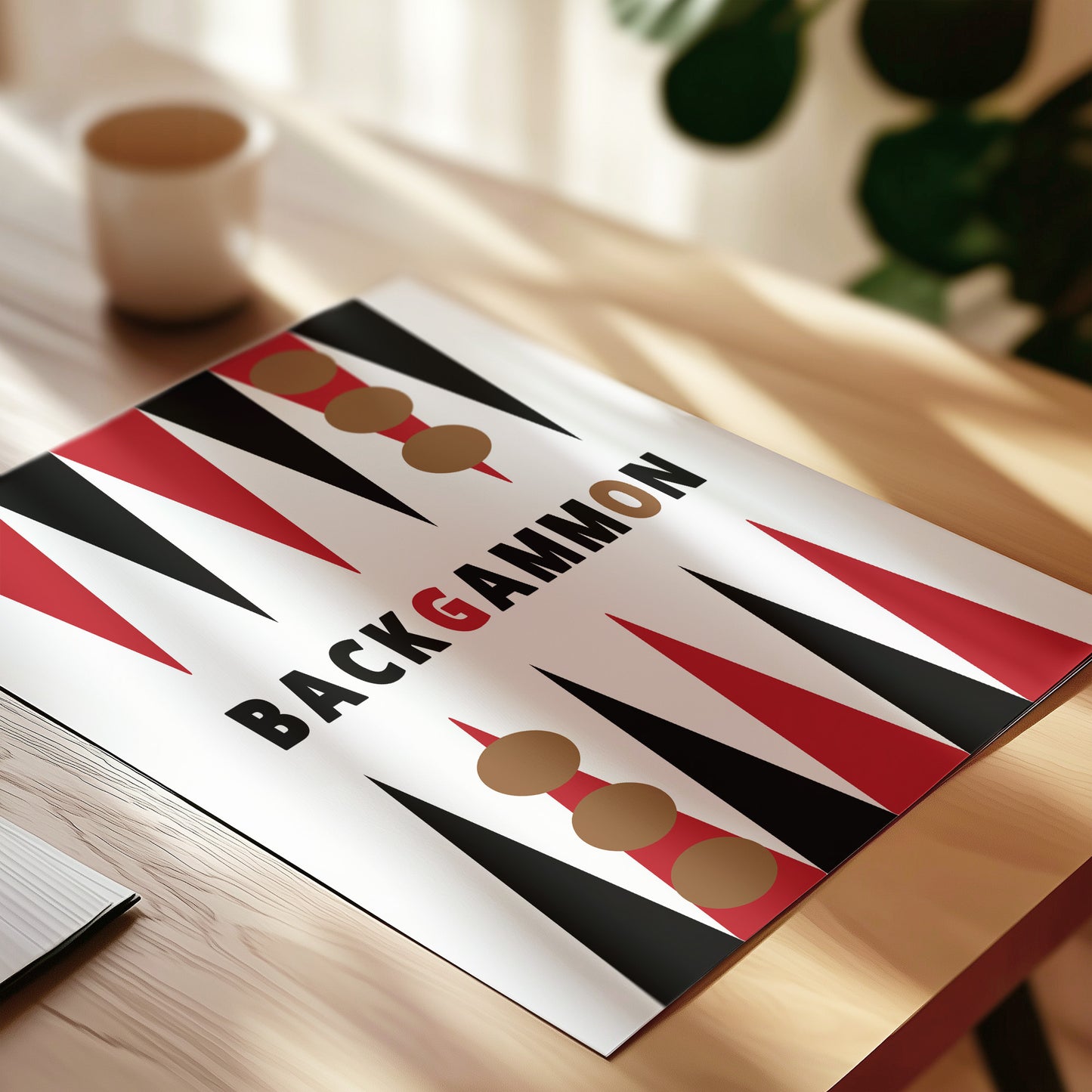 Backgammon Retro Game Giclée Art Print