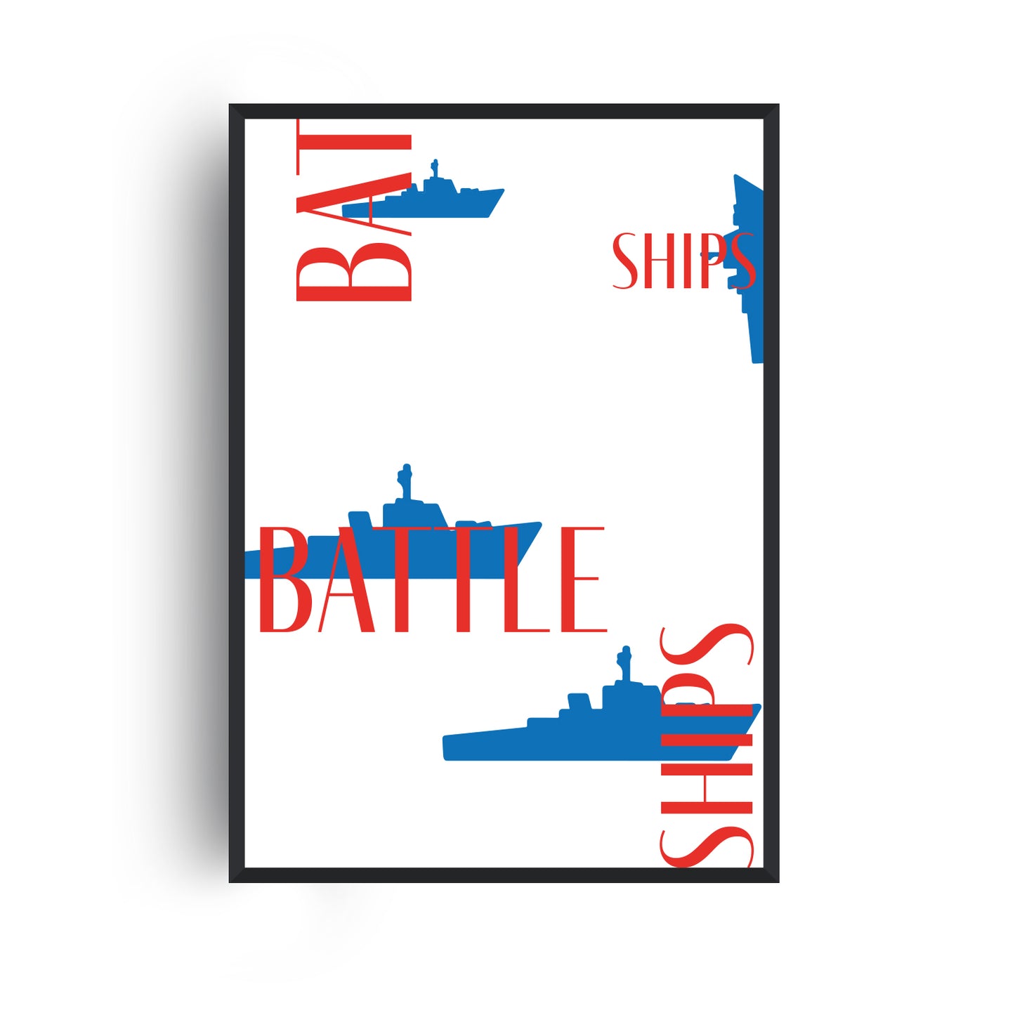 Battleships Retro Giclée Art Print