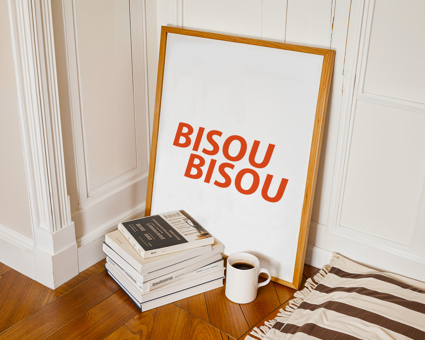 Bisou Bisou French retro Giclée Art Print