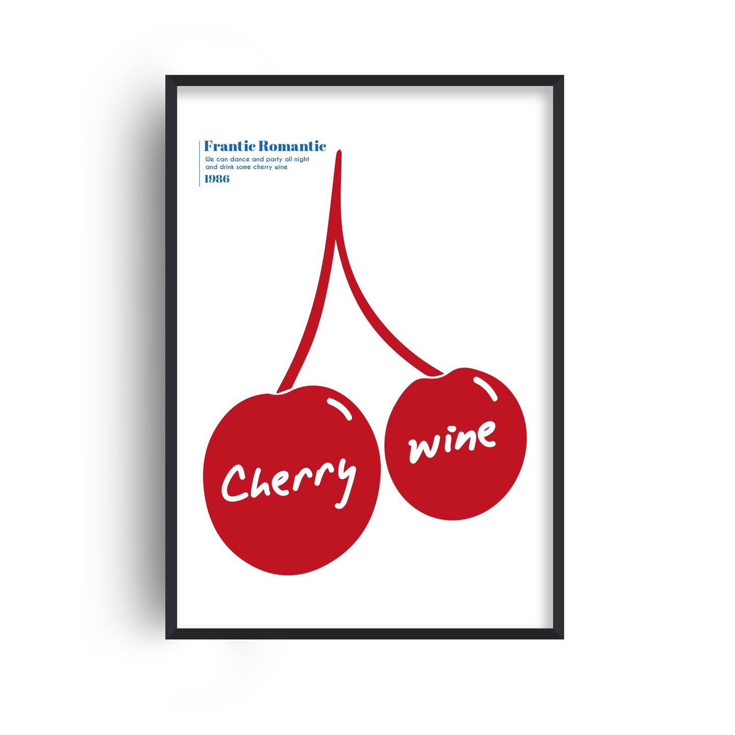 Cherry wine 1980's Music Giclée Art Print