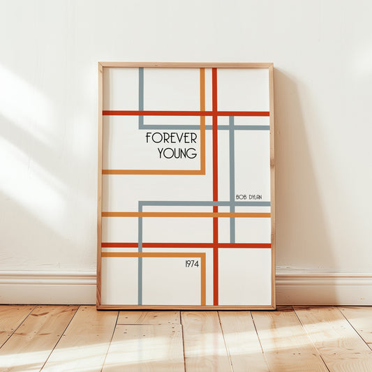 Forever Young nursery Giclée retro Art Print