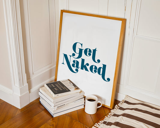 Get Naked Giclée retro Art Print