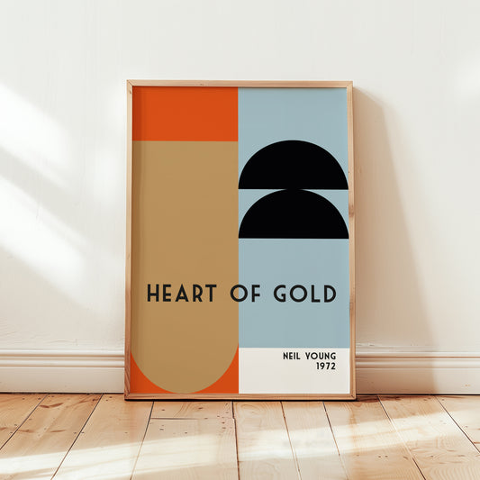 Heart of Gold Retro nursery Giclée retro Art Print