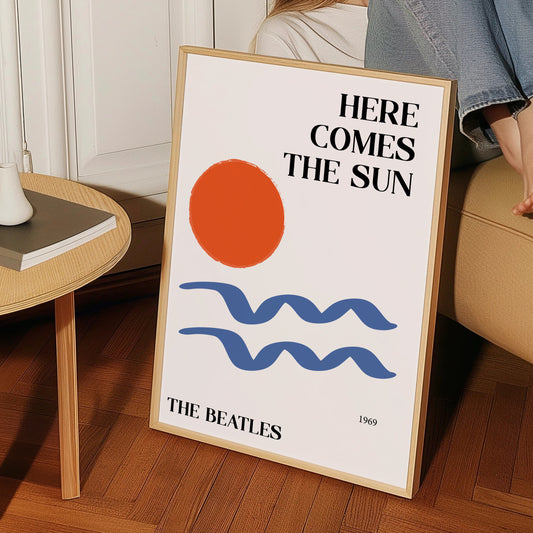 Here comes the sun Giclée retro art Print