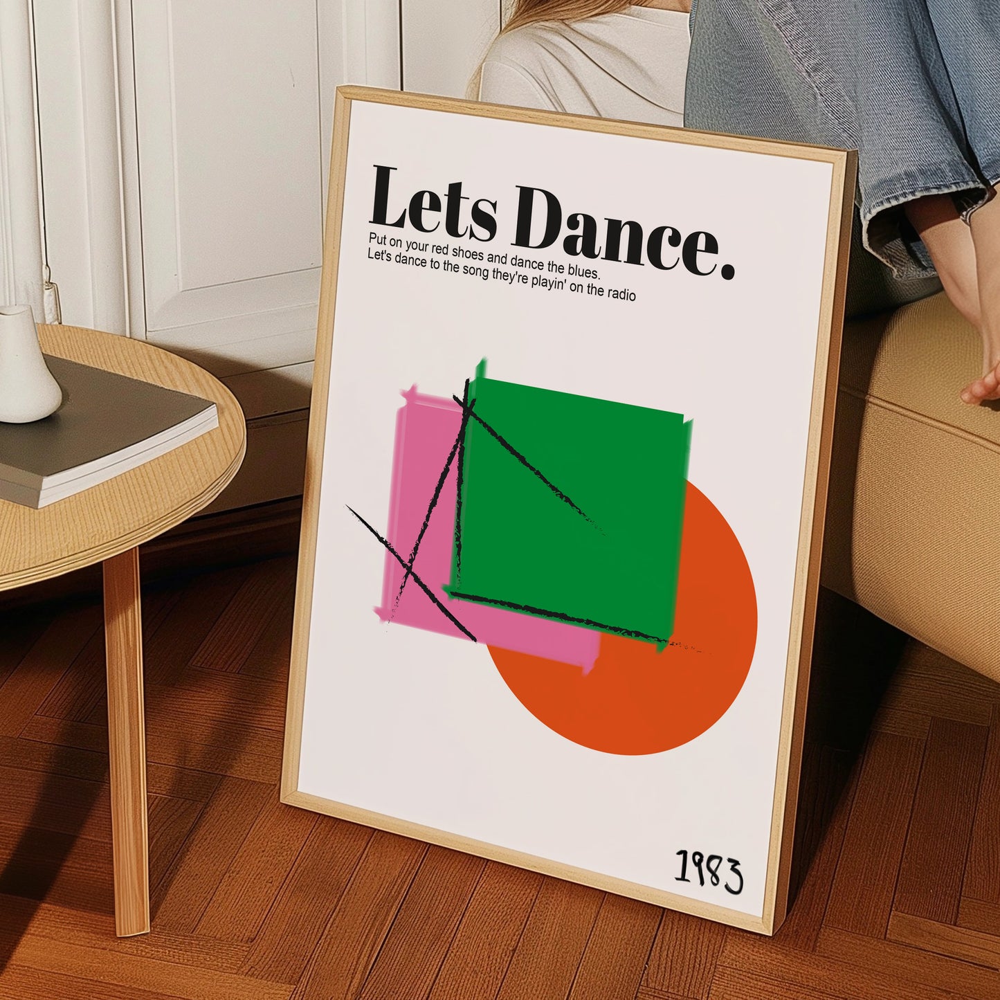 Lets Dance David Bowie Giclée retro Art Print