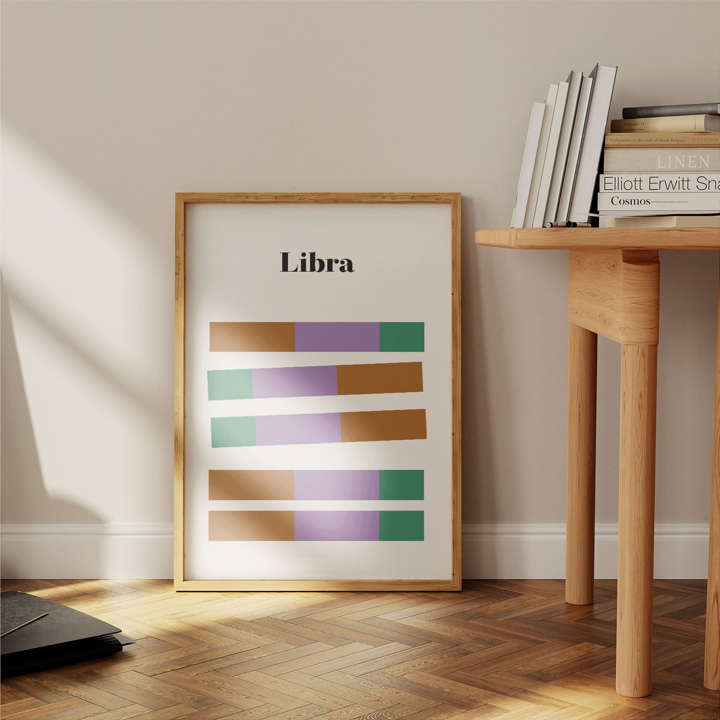 Libra Zodiac Star Sign Giclée retro Art Print