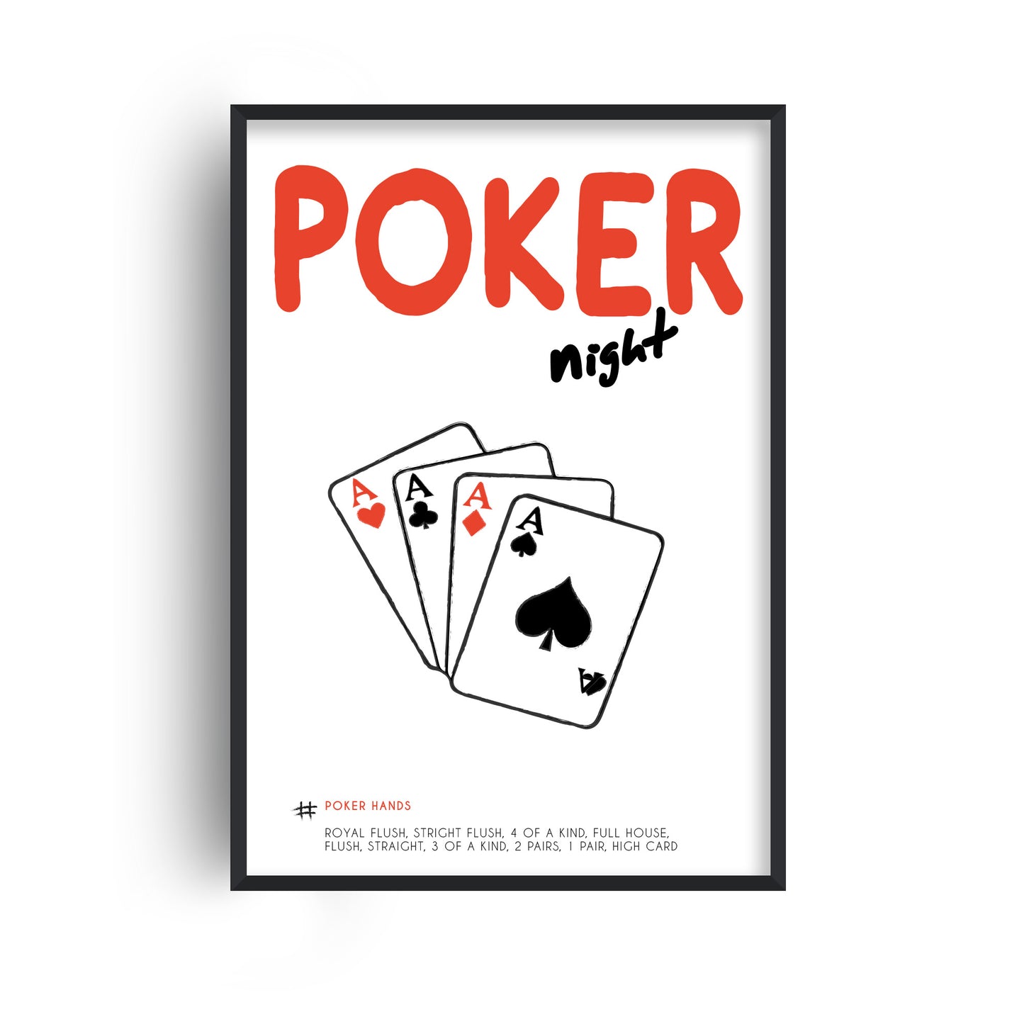 Poker Night Retro Game Giclée Art Print