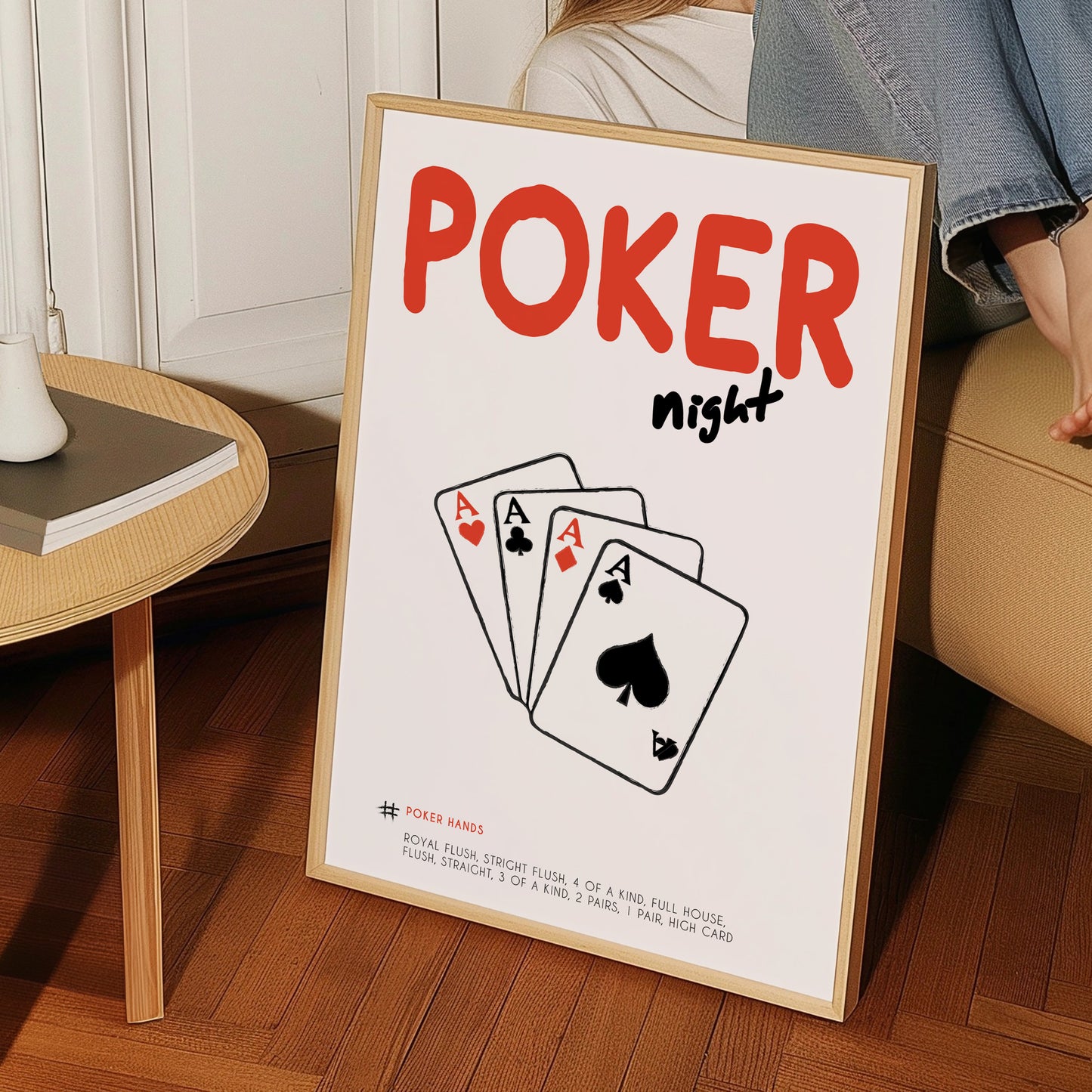 Poker Night Retro Game Giclée Art Print