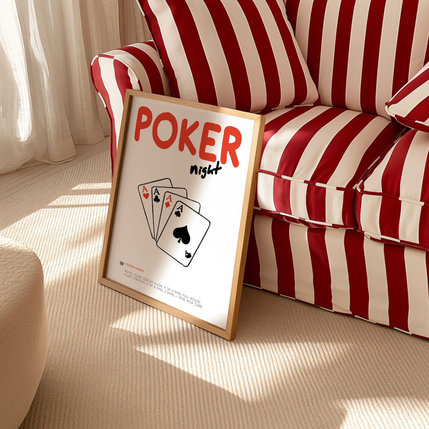 Poker Night Retro Game Giclée Art Print