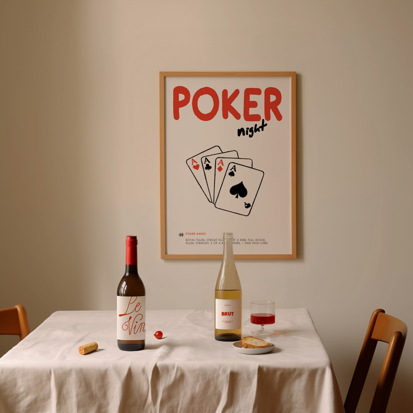 Poker Night Retro Game Giclée Art Print