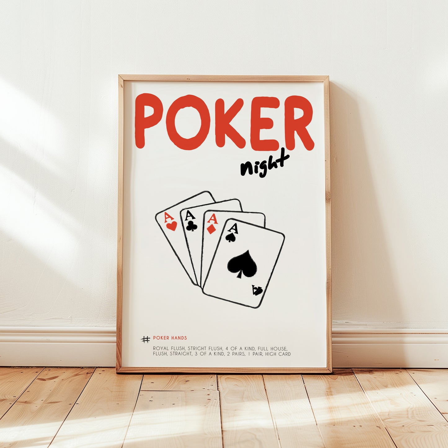 Poker Night Retro Game Giclée Art Print