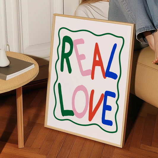 Real Love Retro Music Giclée Art Print